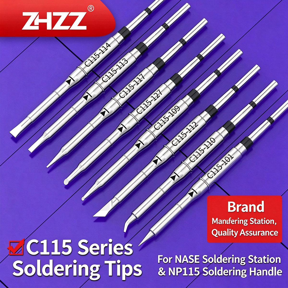 C115 Nano Soldering Iron Station - Puntas de soldador C115 C115-113 107