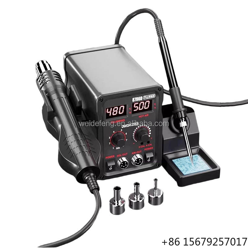 2 In 1 Soldering Rework Station 750W - Estación de retrabajo eléctrica con pantalla