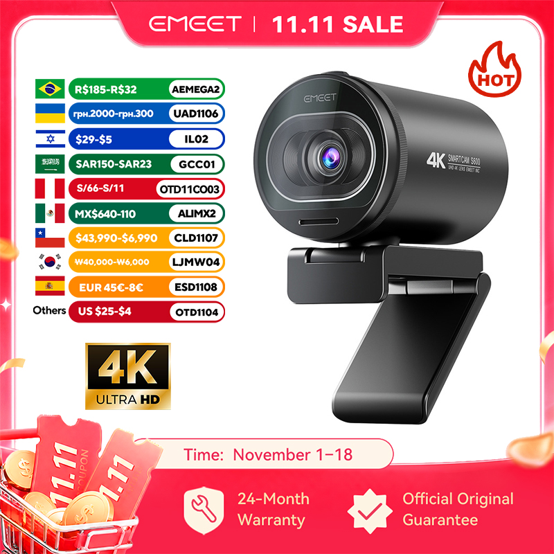 4K Microscope Camera Sony Sensor - Cámara web 4K EMEET S600 para